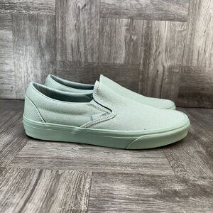 Vans Classic Women's size 8 Sage Green Slip On Mono Shoes
